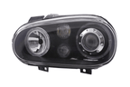 VW Golf 4 (1J) OE+ Black Angel Eyes Headlights- (1998-2003)
