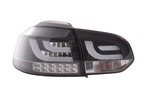 VW Golf Mk6 GTI LED Bar Black Tail Lights V1 LED Indicators (2008-2014)