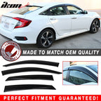 2016-2021 Honda Civic 4Dr Sedan 10th Generation Tape On Window Visor