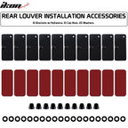 2015-2023Â Ford Mustang IKON Black Rear Window Louver Cover ABS