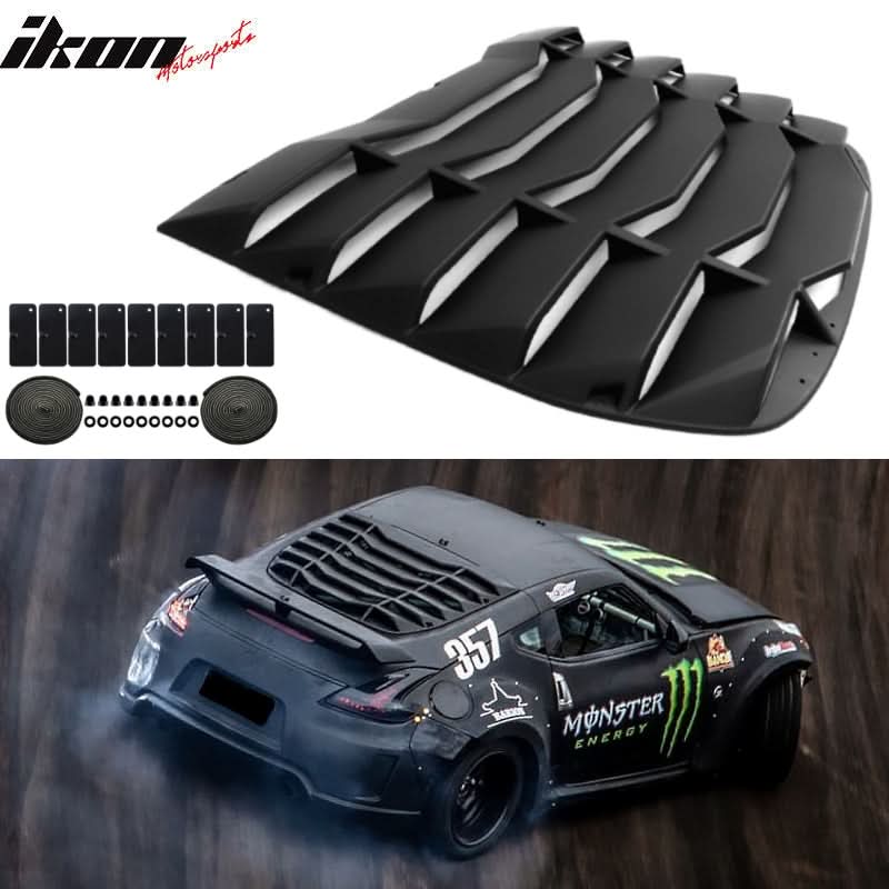 2009-2020 Nissan 370Z Coupe IKON Style Rear Window Scoop Louver Cover