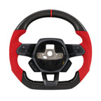 Custom Alcantara Red Steering Wheel for Lamborghini Huracan LP580 LP610 LP640 EVO STO - Bull Boost Performance