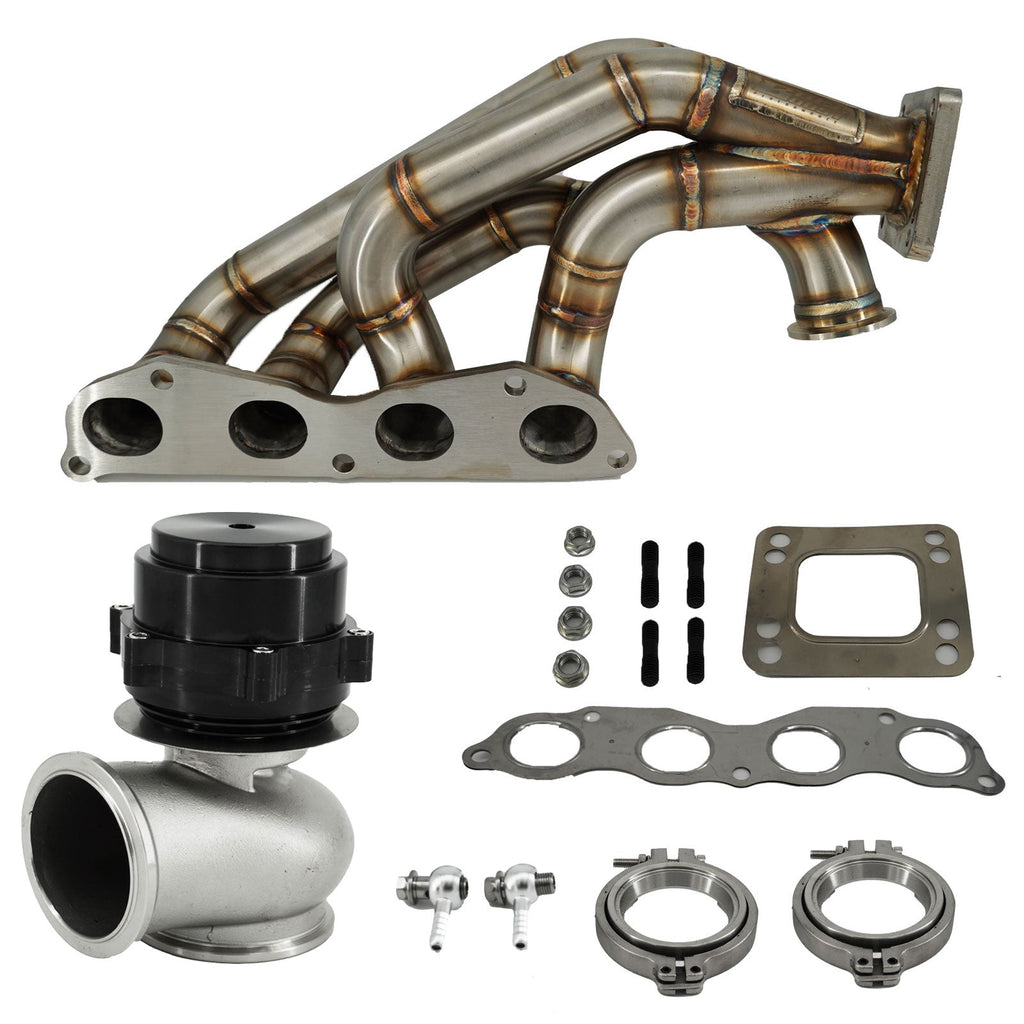 K Swap K Series K20 K24 Dual Ball Bearing Turbo Sidewinder Manifold Intercooler Kit - Bull Boost Performance