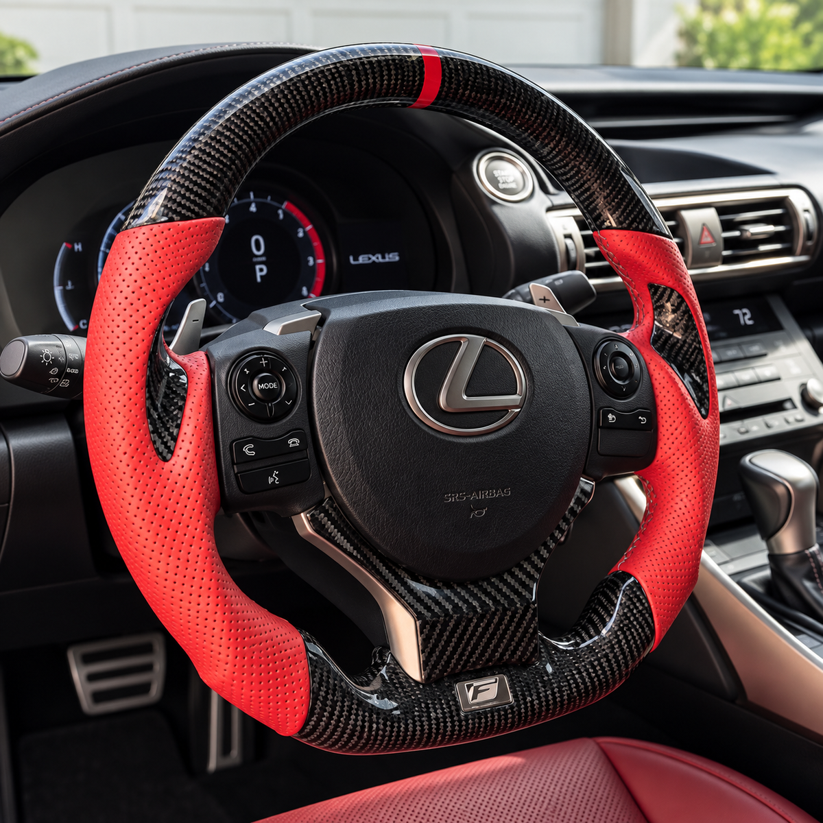 Full Custom Carbon Fiber Steering Wheel for Lexus IS RC by Stratec Systems