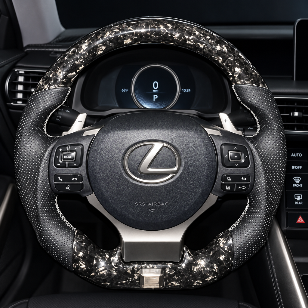 Full Custom Carbon Fiber Steering Wheel for Lexus IS RC by Stratec Systems
