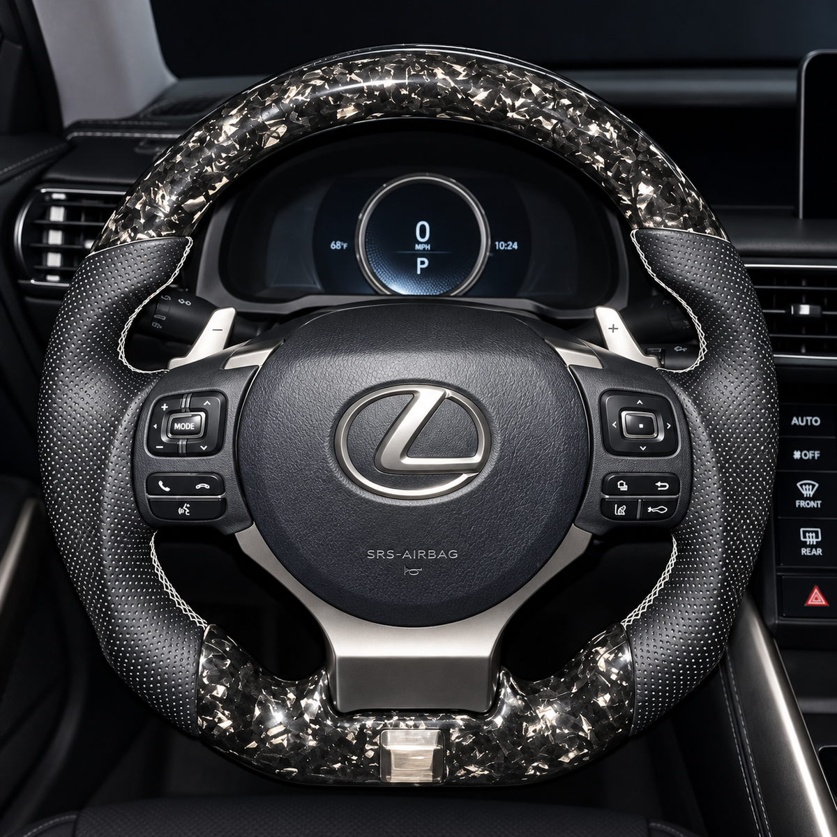 Full Custom Carbon Fiber Steering Wheel for Lexus IS RC by Stratec Systems