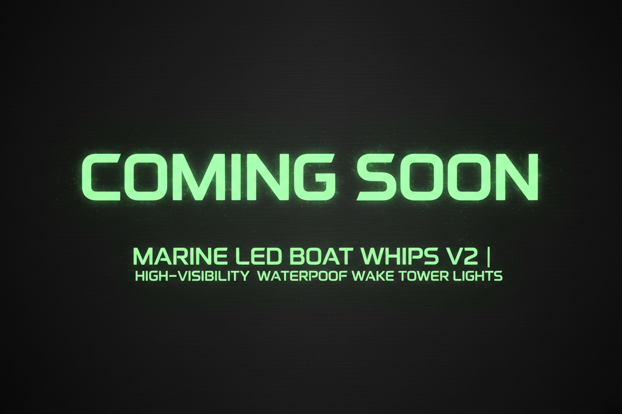 Marine LED Boat Whips V2 | High-Visibility Waterproof Wake Tower Lights
