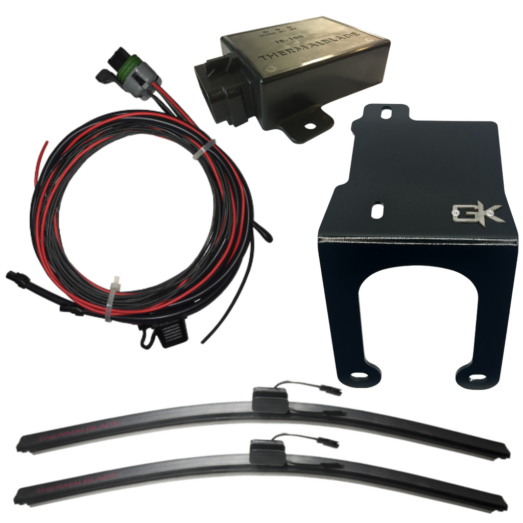 1984-2002 Jeep Cherokee XJ Heated Wiper Blades with Installation Bracket By Gatekeeper Off-Road