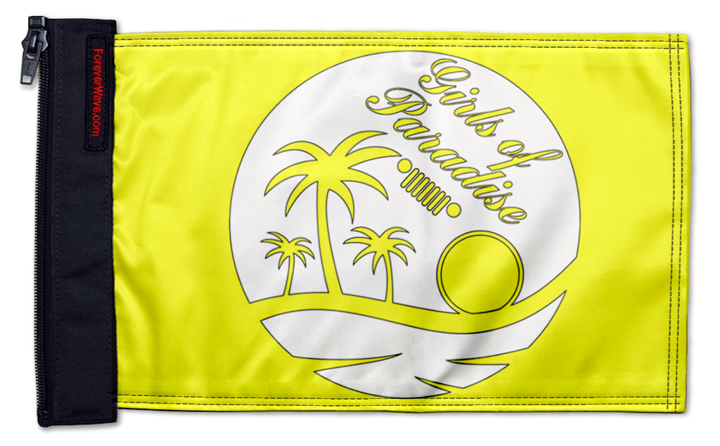 Girls Of Paradise 12"x18" Forever Wave Flag for Jeep Wrangler YJ 1986-1995