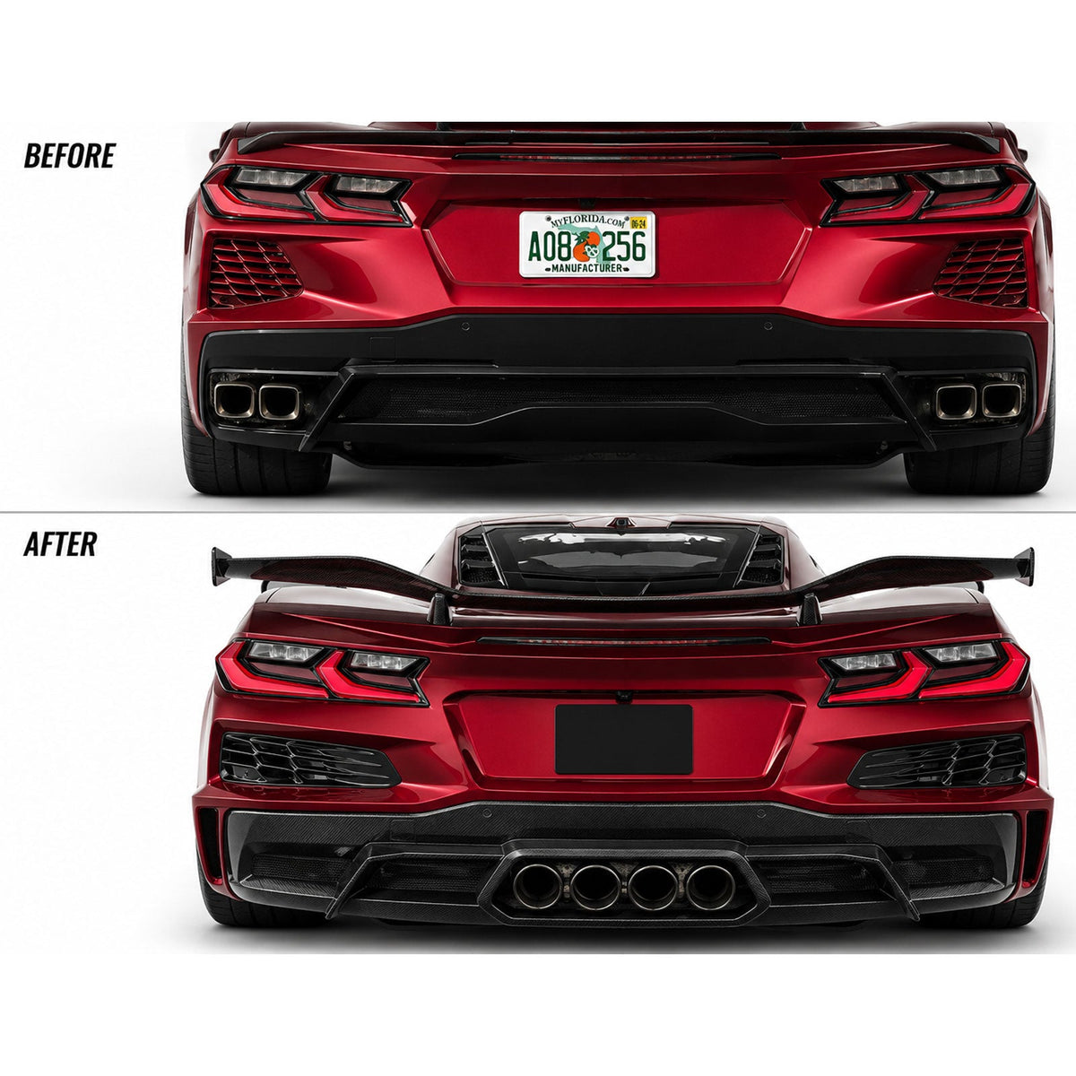 F1 Z06 Carbon Fiber Conversion Kit for Chevrolet Corvette C8 1LT 2LT 3LT by Stratec Systems