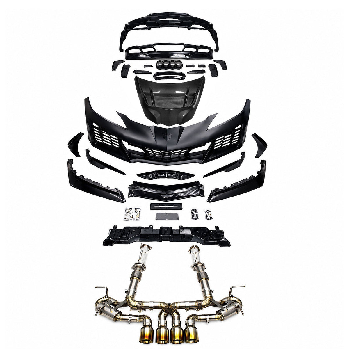 F1 Z06 Carbon Fiber Conversion Kit for Chevrolet Corvette C8 1LT 2LT 3LT by Stratec Systems
