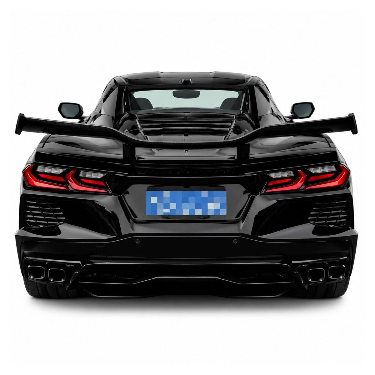Z06 Style Carbon Fiber High Wing Rear Spoiler for Chevrolet Corvette C8 Stingray Z51 by Stratec Systems