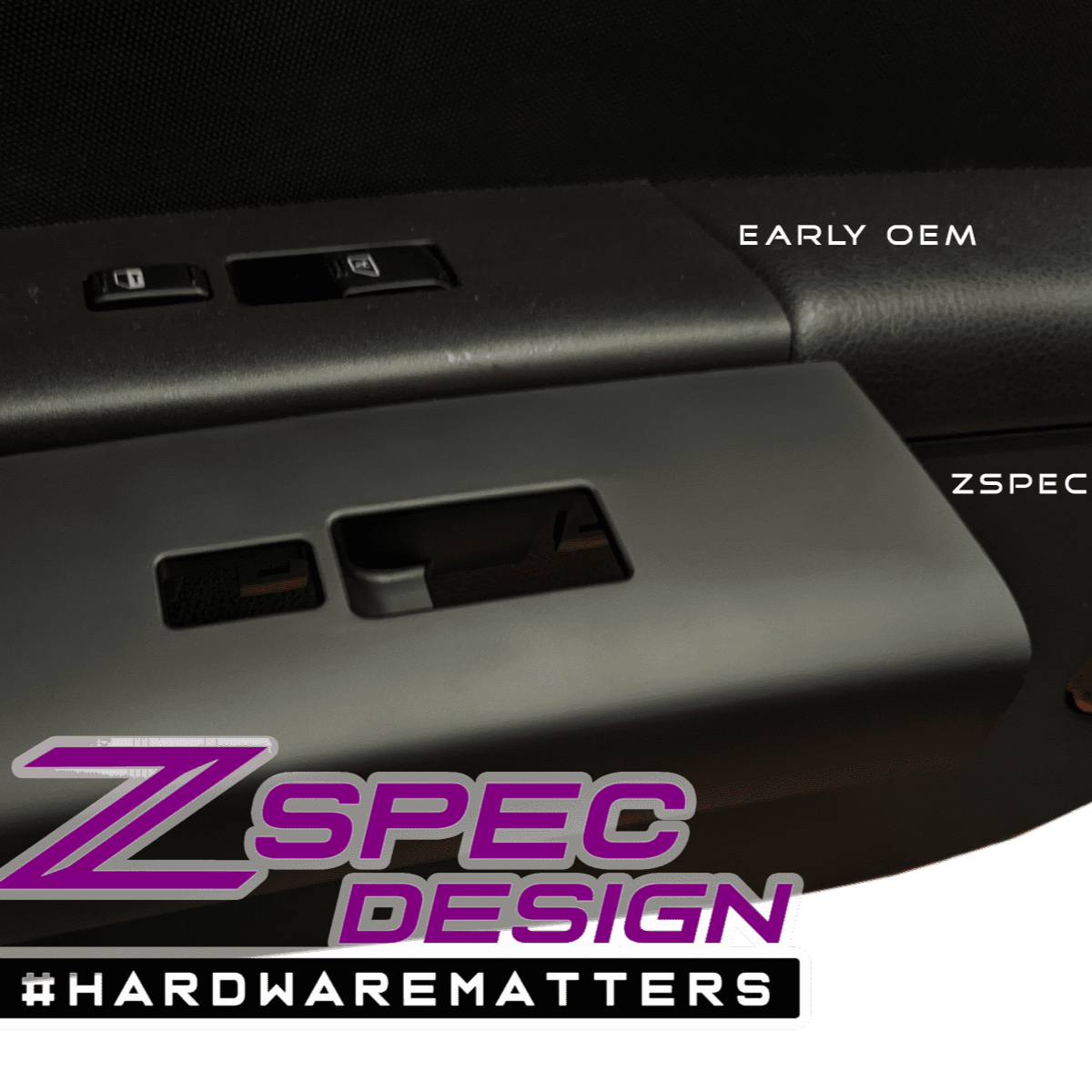 ZSPEC 350z Z33 Interior Door Window Switch Finisher Set for LHD '03-05, Black