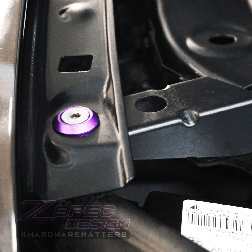 ZSPEC "Stage 2" Dress Up Bolts® Fastener Kit for '14-19 BMW 435i F32 3.0T, Stainless & Billet