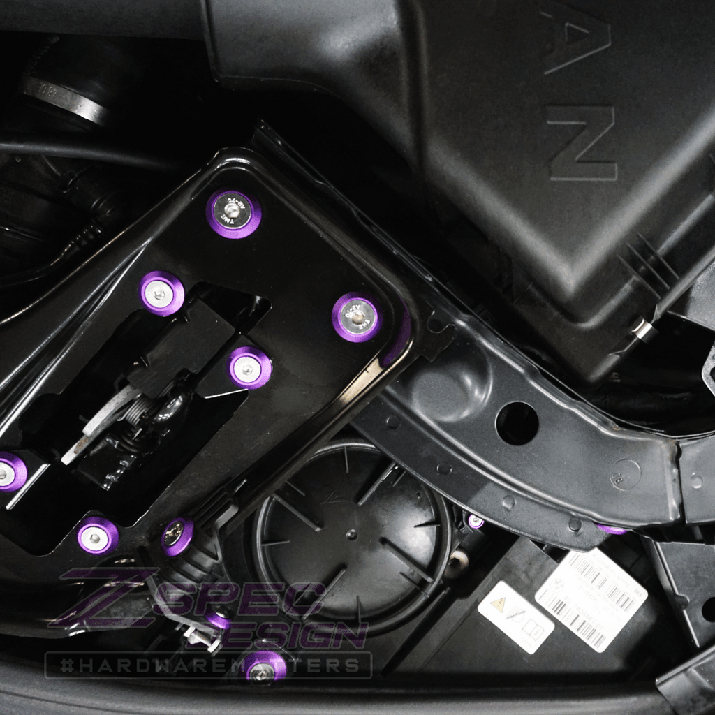 ZSPEC "Stage 2" Dress Up Bolts® Fastener Kit for '14-19 BMW 435i F32 3.0T, Stainless & Billet