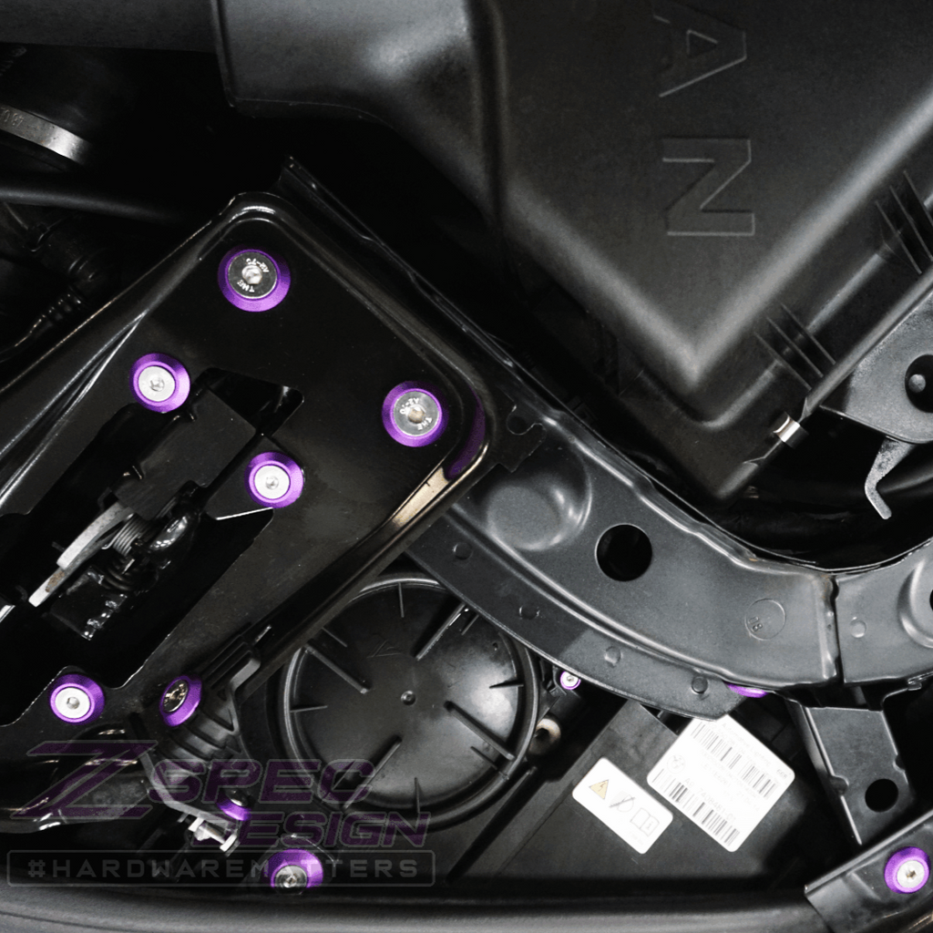 ZSPEC "Stage 1" Dress Up Bolts® Fastener Kit for '14-19 BMW 435i F32 3.0T, Stainless & Billet