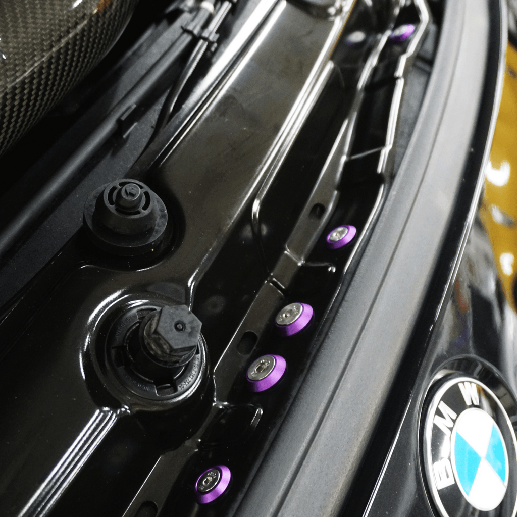 ZSPEC "Stage 1" Dress Up Bolts® Fastener Kit for '14-19 BMW 435i F32 3.0T, Stainless & Billet