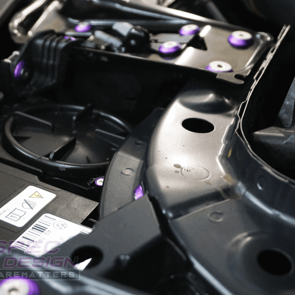 ZSPEC "Stage 2" Dress Up Bolts® Fastener Kit for '14-19 BMW 435i F32 3.0T, Stainless & Billet