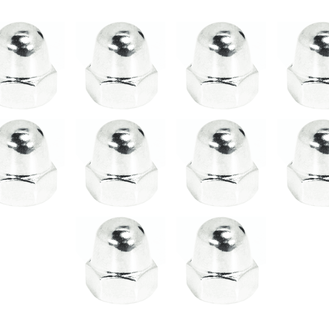 ZSPEC M5-0.8 Acorn Nuts , SUS304 Stainless Steel, 10-Pack