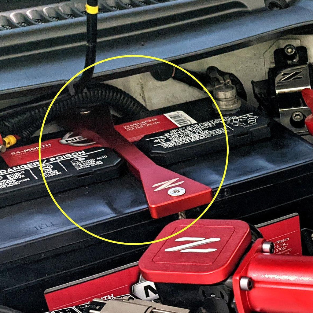 ZSPEC Battery Hold Down/Bracket for '90-96 Nissan Z32 300zx, Billet w/ Stainless Hardware