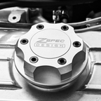 ZSPEC Billet Oil Filler Cap for Nissan/Infiniti/Datsun, Silver Cap w/ Titanium Accents