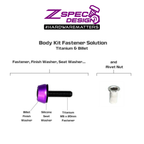 ZSPEC Body Kit Fastener, M5x20mm Titanium & Billet w/RIVET NUT, Sold per each
