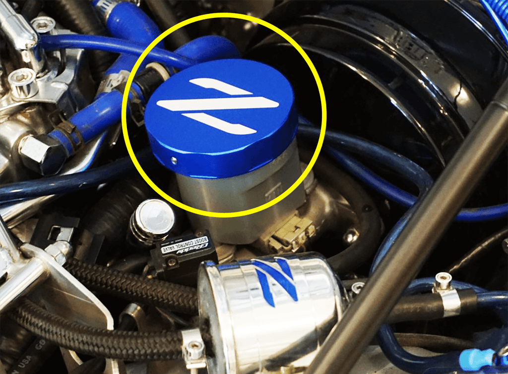 ZSPEC Reservoir Cap Cover Set (BMC, CMC, PS, CO) for Nissan Z32 300zx, Billet Aluminum