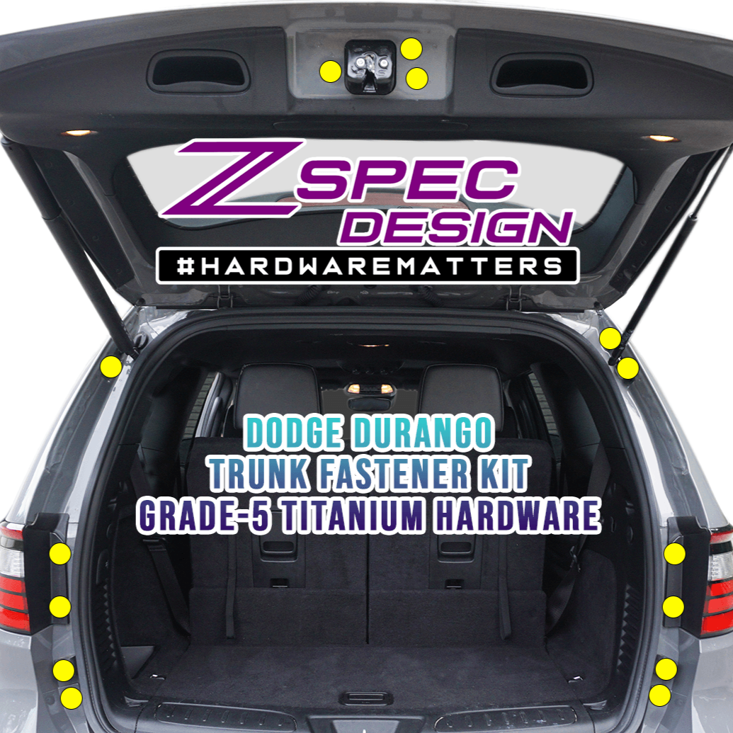 ZSPEC Dress Up Bolts® Hatch/Trunk-Area Fastener Kit for '11-23 Dodge Durango, Titanium