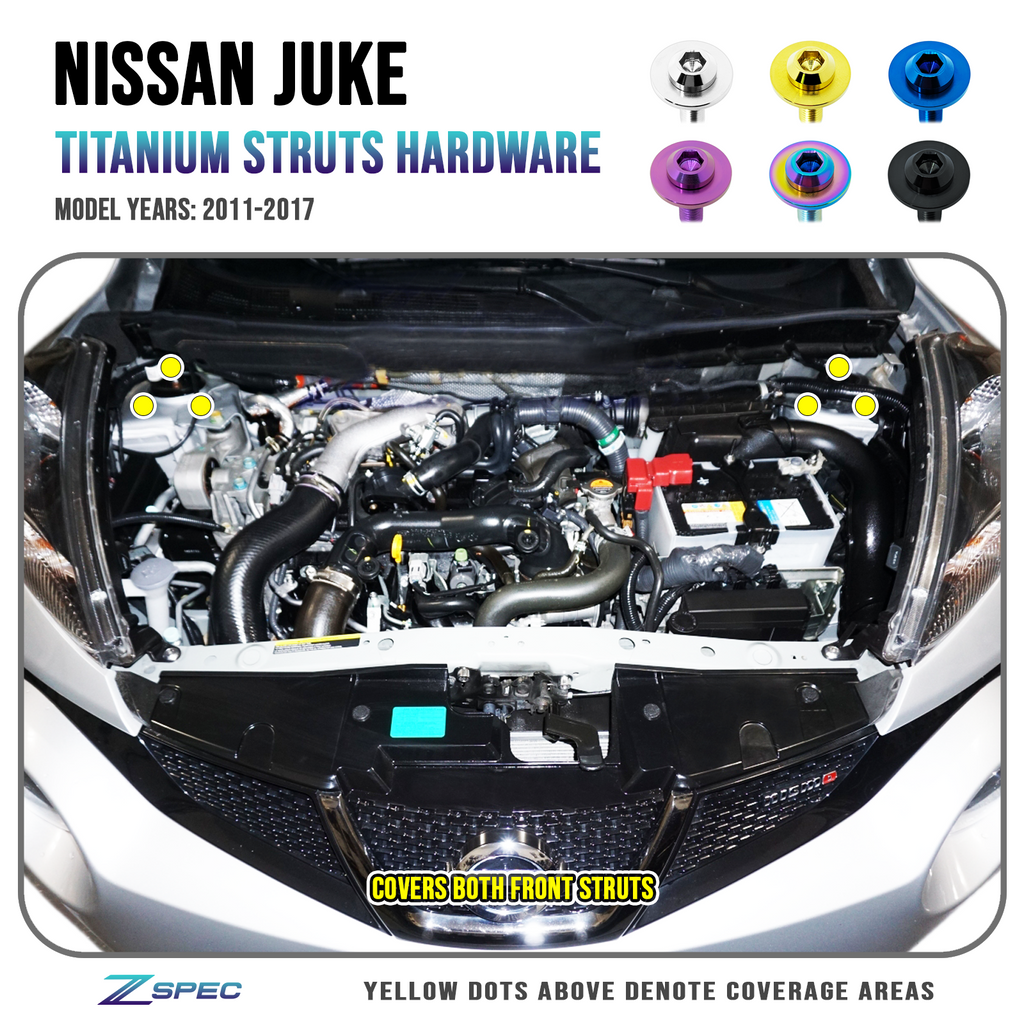 ZSPEC Front Struts Fastener Kit for Nissan Juke, Titanium