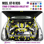ZSPEC "Stage 2" Dress Up Bolts® Fastener Kit for '09-23 Nissan GTR (R35), Stainless & Billet