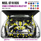 ZSPEC "Stage 3" Dress Up Bolts® Fastener Kit for '09-24 Nissan GTR (R35), Stainless & Billet