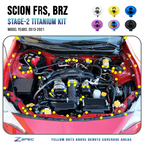ZSPEC "Stage 2" Dress Up Bolts® Fastener Kit for Scion FRS, Subaru BRZ, Toyota 86 '13-21, Titanium
