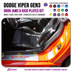 ZSPEC Door Jams and Kick Plates Fastener Kit for '03-06 Dodge Viper, Stainless & Billet