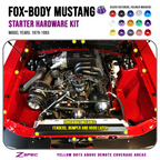 ZSPEC Fenders/Bumper/Hood Latch Kit, Mustang Fox-Body, Stainless & Billet