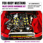 ZSPEC Valve Covers Fastener Kit for '87-93 Ford Mustang V8 Fox-Body, Stainless & Billet