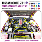 ZSPEC "Stage 3" Dress Up Bolts® Fastener Kit for '84-89 Nissan 300zx Z31, SHSC Hardware, Stainless & Billet