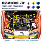 ZSPEC "Stage 3" Dress Up Bolts® Hardware Kit for Nissan 300zx Z32, Titanium