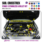 ZSPEC "Stage 3" Dress Up Bolts® Fastener Kit for '18-24 Subaru CrossTrek, Stainless & Billet Hardware