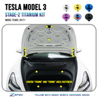 ZSPEC "Stage 2" Dress Up Bolts® Fastener Kit for the Tesla Model 3, Grade-5 Titanium