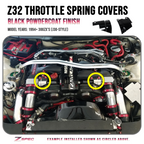 ZSPEC Black Throttle Spring Covers for '94-96 300zx Z32 Plenums, Powdercoated Stainless