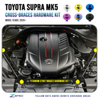 ZSPEC Front Strut Cross-Braces Fasteners for '20+ Toyota Supra MKV GR A90, Titanium