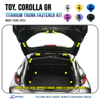 ZSPEC Trunk-Area Fastener Kit for the GR Corolla, Hinges/Struts/Latch/Tie-Down Hooks, Titanium