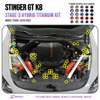 ZSPEC "Stage 3" Dress Up Bolts® Fastener Kit for '18+ Stinger GT, Titanium & Billet