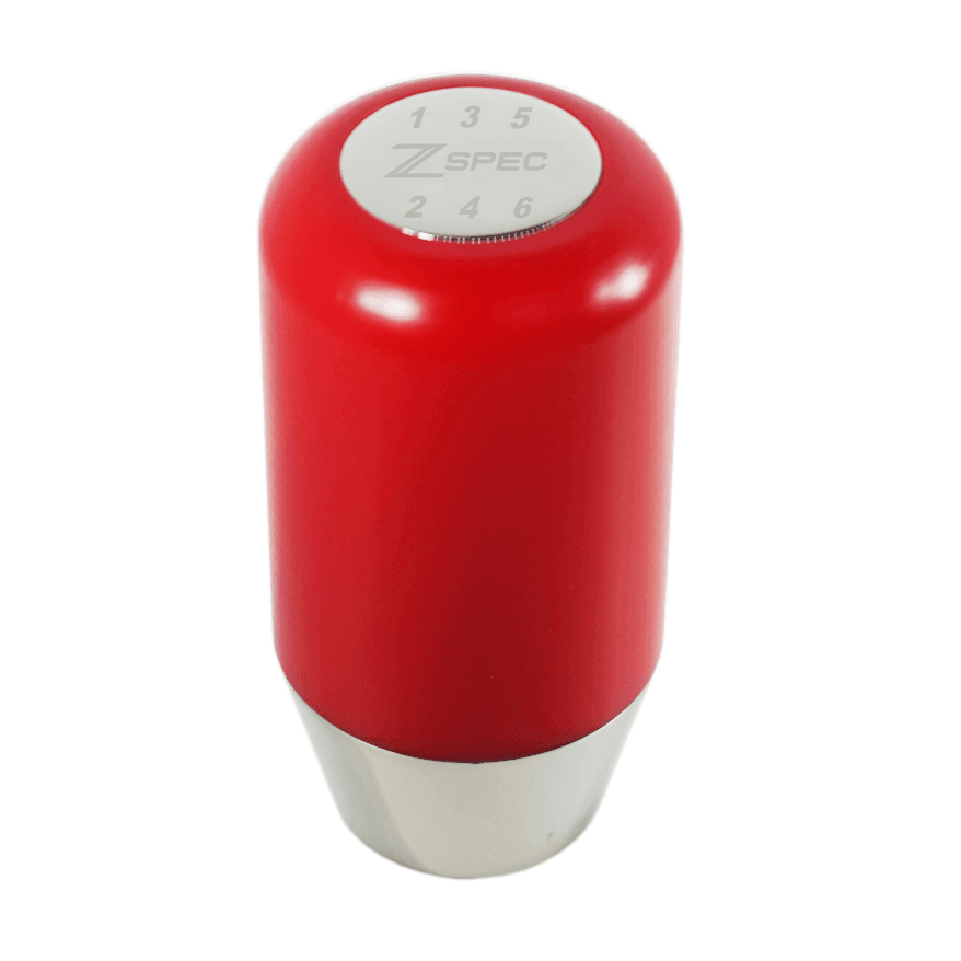 ZSPEC Shift Knob, M10-1.5, Delrin & Stainless, 6-Speed Shift Pattern Coin