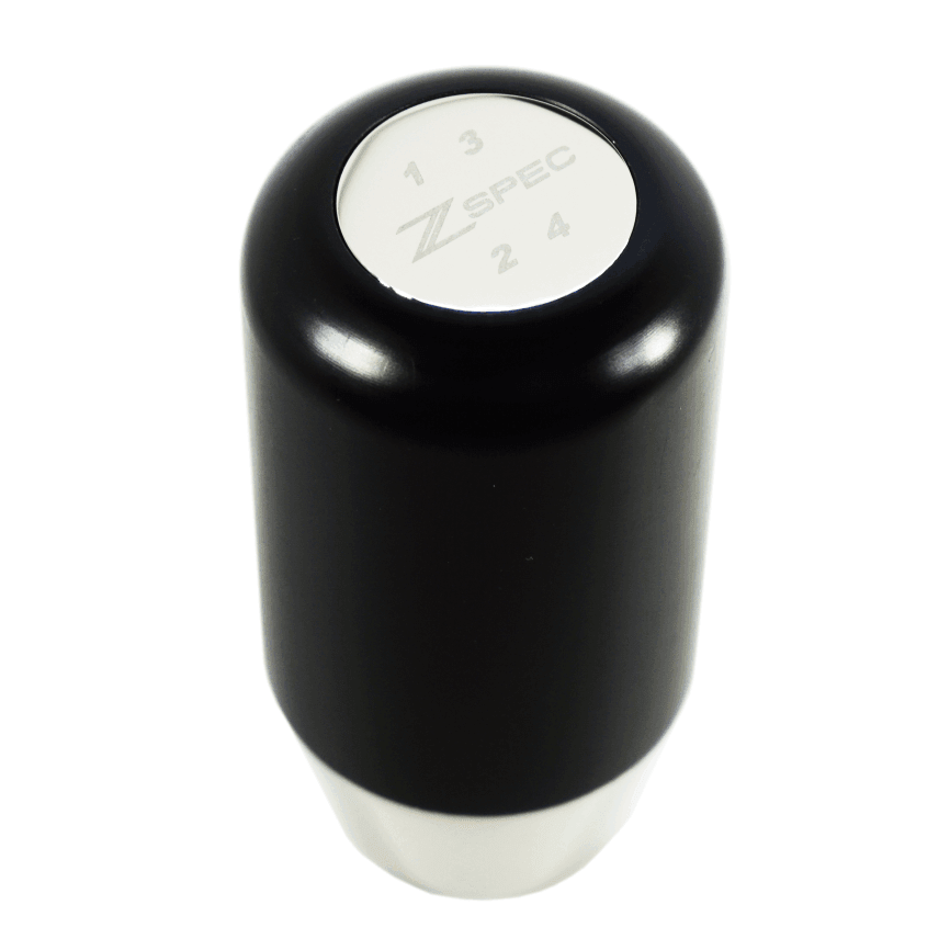 ZSPEC Shift Knob, M12-1.25, Delrin & Stainless, 4-Speed Shift Pattern Coin