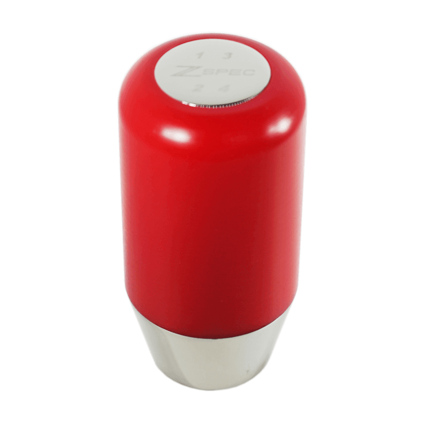 ZSPEC Shift Knob, M12-1.25, Delrin & Stainless, 4-Speed Shift Pattern Coin