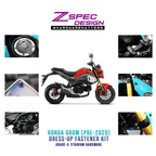 ZSPEC Dress-Up Bolts® Hardware Kit for the pre-2020 Honda Grom Platform, Titanium