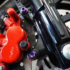 ZSPEC "Front Brake Caliper Bracket" Fastener Kit for the Honda Grom, Grade-5 Titanium