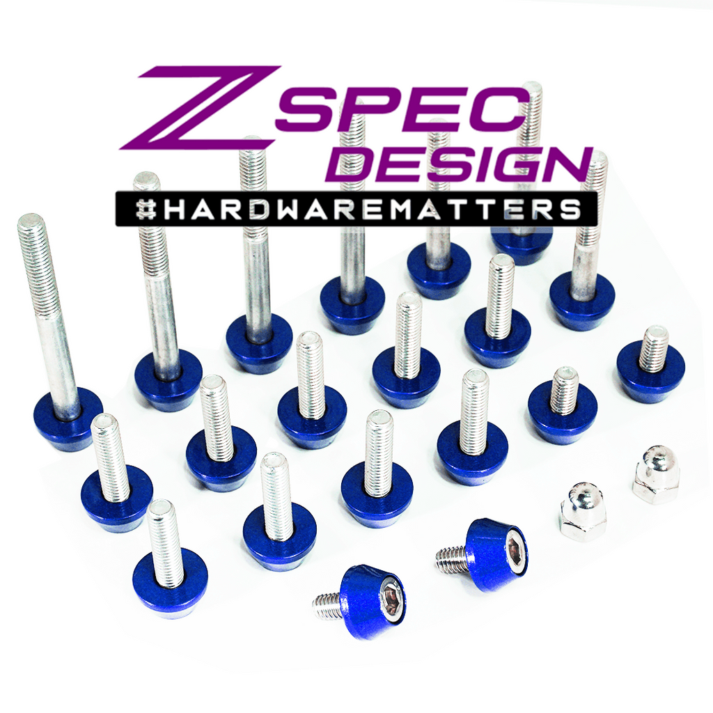 ZSPEC Plenum Fastener Kit for Nissan 350z VQ35DE +10mm (LONGER) Spacer, Stainless & Billet