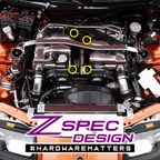 ZSPEC Throttle Cable Cover Fasteners for '90-96 Nissan 300zx Z32, Titanium & Billet